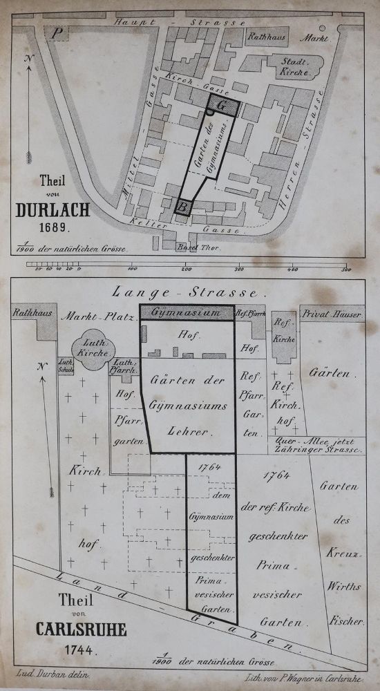Große Abbildung Nr.1: 136-597 Vierordt,K.F.: (Studentika und Hochschulen, Karlsruhe)