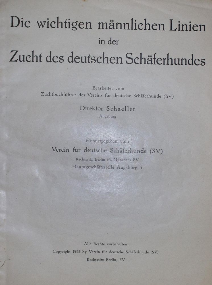 Große Abbildung Nr.1: 136-614 Schaeller,(F.H.).: (Jagd, Kynologie, Schäferhund)