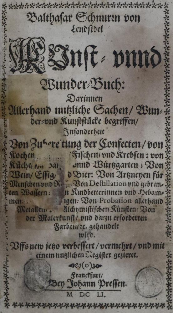 Große Abbildung Nr.1: 136-627 Schnurr von Lendsidel,B.: (Küche und Haushalt, Hausväterliteratur)