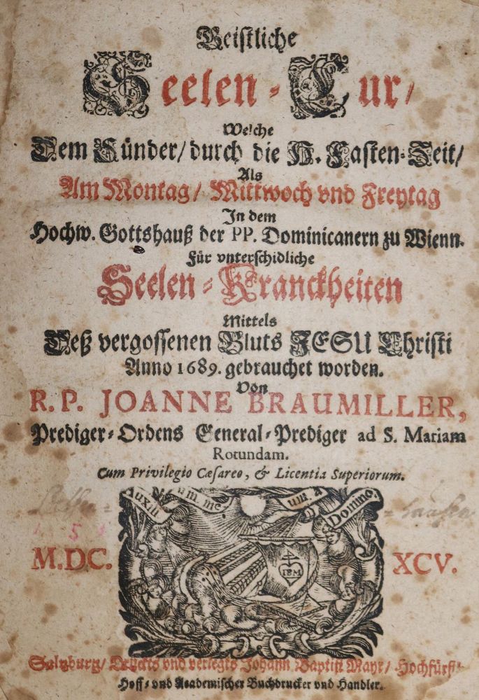 Große Abbildung Nr.1: 136-63 Braumiller,J.: (Alte Drucke, Handschriften und Theologie)