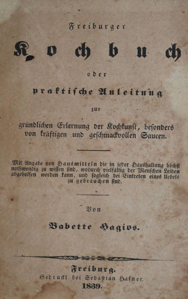 Große Abbildung Nr.1: 136-630 Hagios,B.: (Küche und Haushalt, Kochbücher)