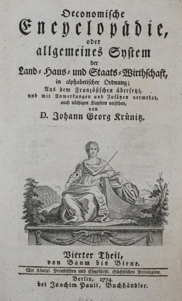 Große Abbildung Nr.1: 136-651 Krünitz,J.G.: (Land- und Forstwirtschaft, Tierhaltung, Imkerei)