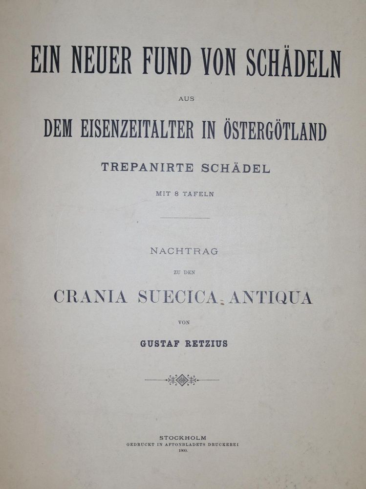 Große Abbildung Nr.2: 136-660 Retzius,G.: (Archäologie)