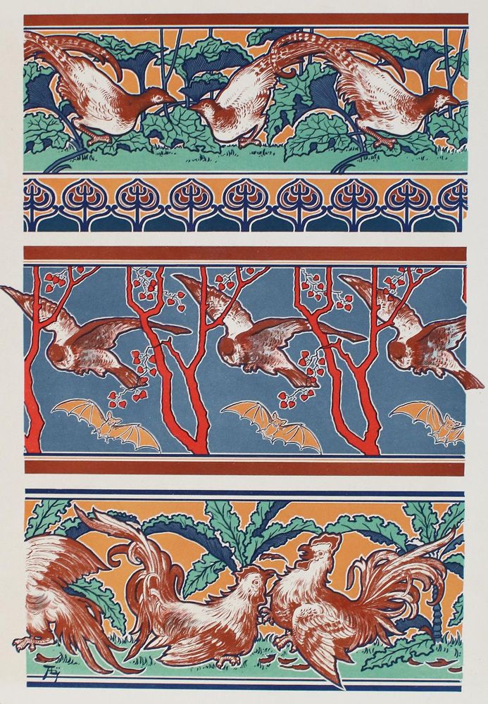 Große Abbildung Nr.1: 136-698 Lyongrün,A.: (Jugendstil)
