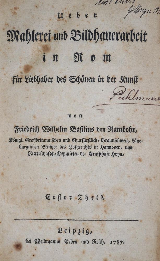 Große Abbildung Nr.1: 136-716 Ramdohr,F.W.B.v.: (Kunstwissenschaft)