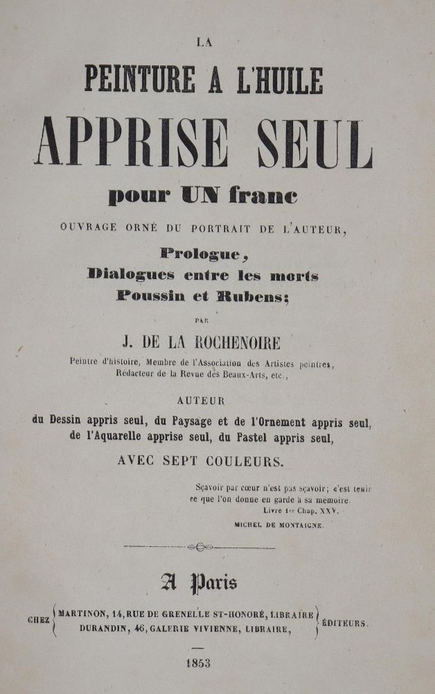 Große Abbildung Nr.1: 136-718 Rochenoire,J. de la.: (Kunstwissenschaft)
