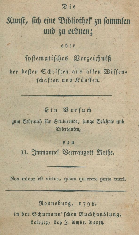 Große Abbildung Nr.1: 136-735 Rothe,I.V.: (Bibliothek)