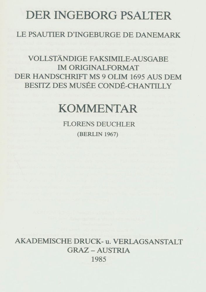 Große Abbildung Nr.1: 136-779 Ingeborg Psalter, Der.: (Faksimile)