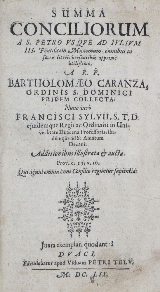Große Abbildung Nr.1: 136-80 Carranza,B.: (Alte Drucke, Handschriften und Theologie)