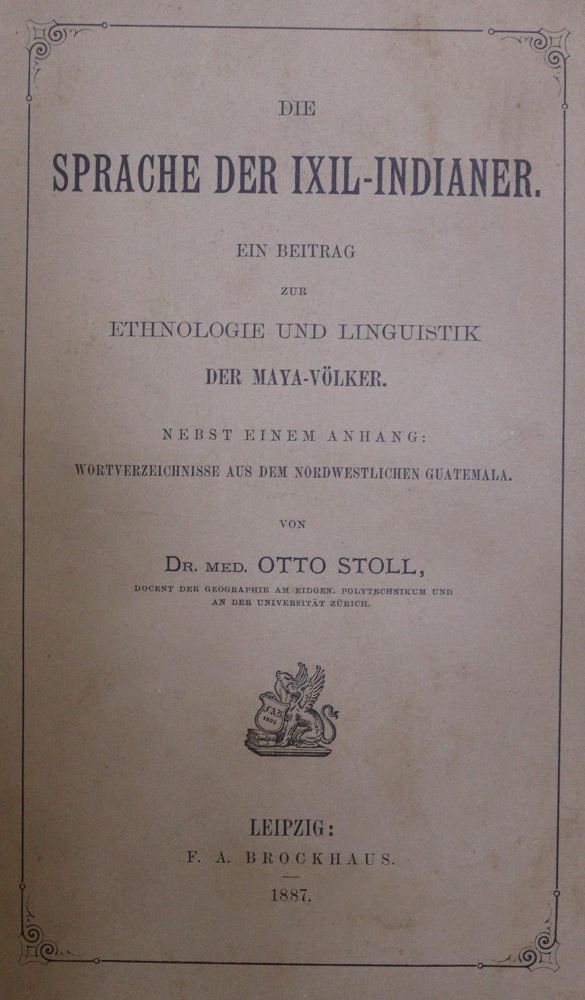 Große Abbildung Nr.1: 136-802 Stoll,O.: (Lexika - Wörterbücher - Sprachwissenschaften, Amerika)