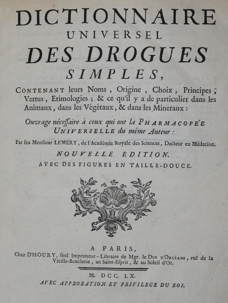 Große Abbildung Nr.1: 136-809 Lemery,(N.).: (Lexika - Wörterbücher - Sprachwissenschaften)