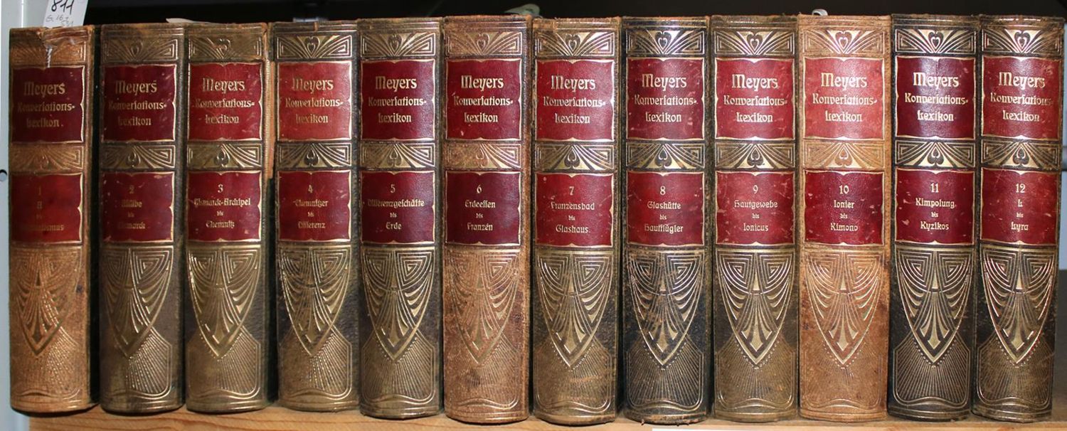 Große Abbildung Nr.1: 136-811 Meyers großes Konversations-Lexikon.: (Lexika - Wörterbücher - Sprachwissenschaften)