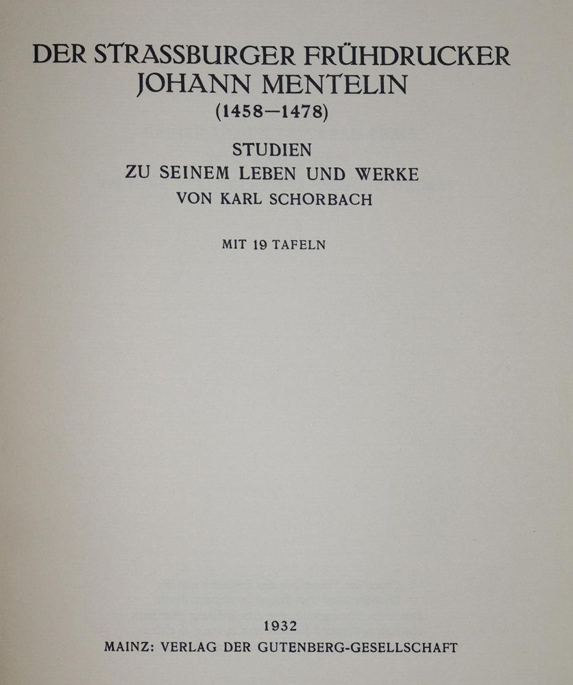 Große Abbildung Nr.1: 136-833 Schorbach,K.: (Bibliographie und Buchwesen)