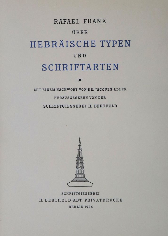 Große Abbildung Nr.2: 136-839 Frank,R.: (Typographie und Kalligraphie)