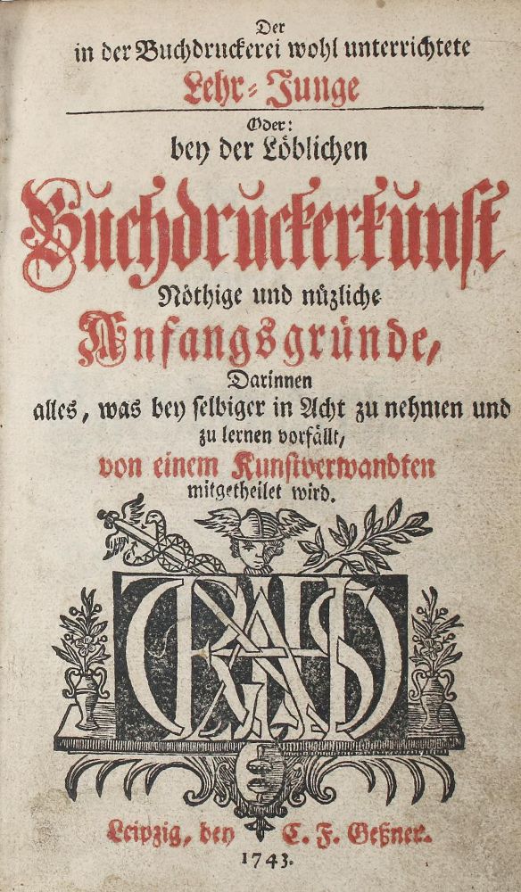 Große Abbildung Nr.1: 136-841 (Gessner,C.F.).: (Typographie und Kalligraphie)