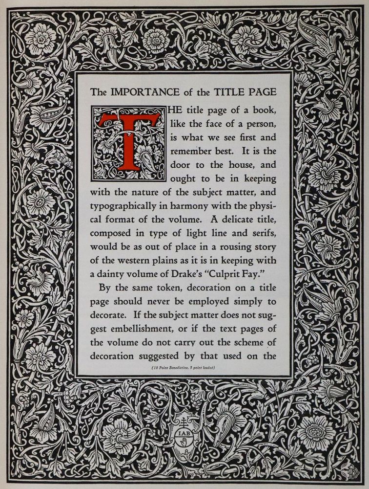 Große Abbildung Nr.2: 136-849 Orcutt,W.D. u. E.E.Bartlett.: (Typographie und Kalligraphie)