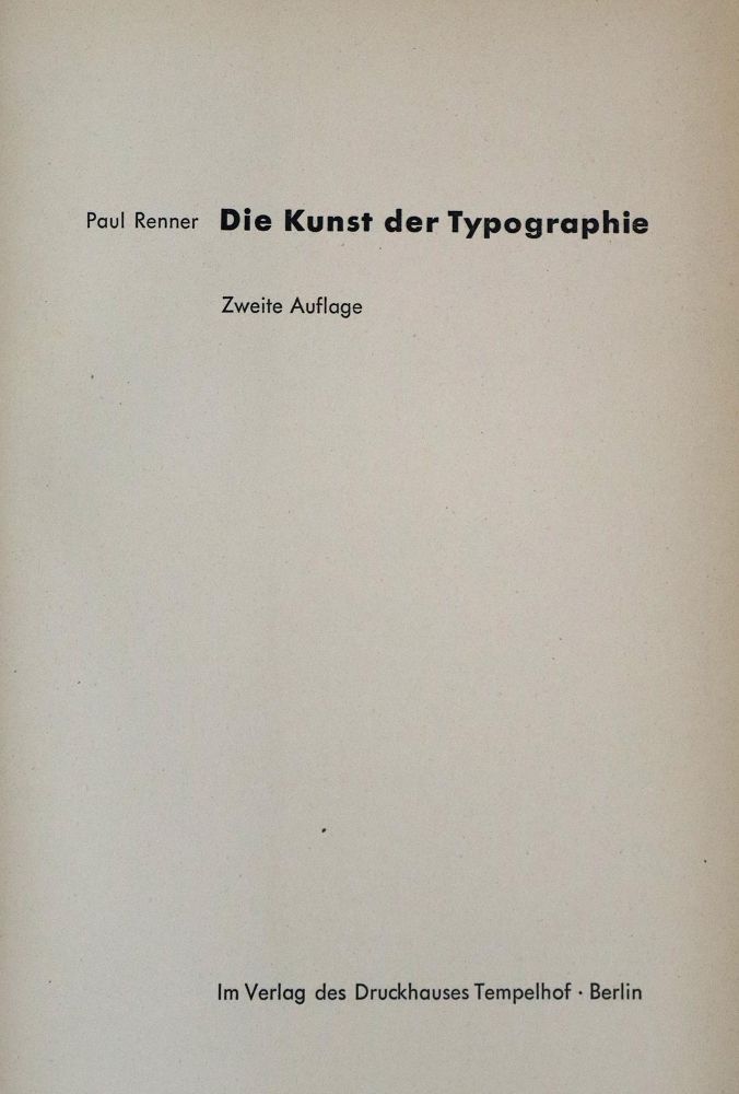 Große Abbildung Nr.2: 136-850 Renner,P.: (Typographie und Kalligraphie)