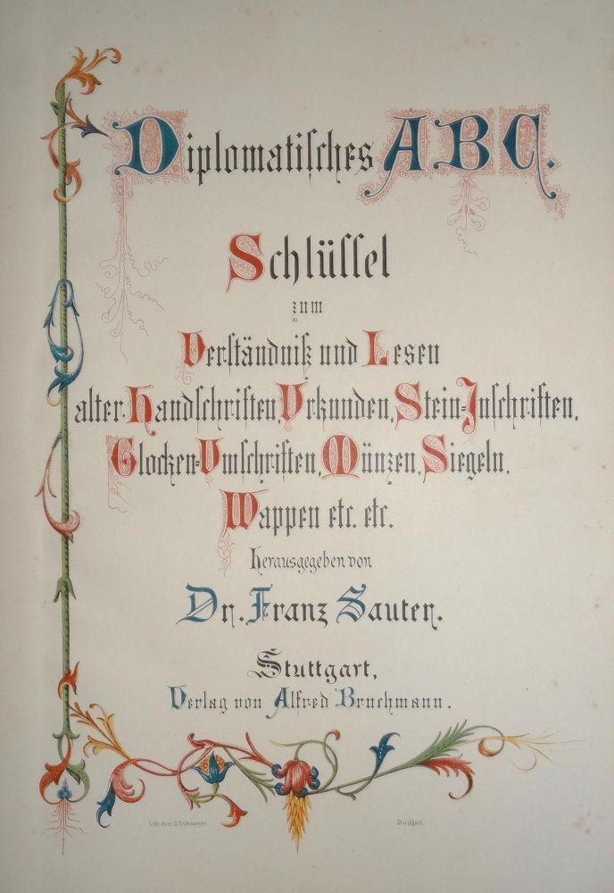 Große Abbildung Nr.3: 136-851 Sauter,F.: (Typographie und Kalligraphie)