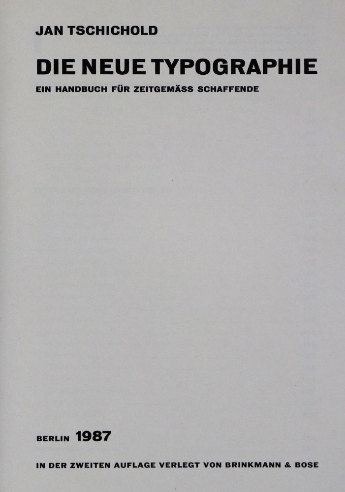 Große Abbildung Nr.2: 136-854 Tschichold,J.: (Typographie und Kalligraphie)