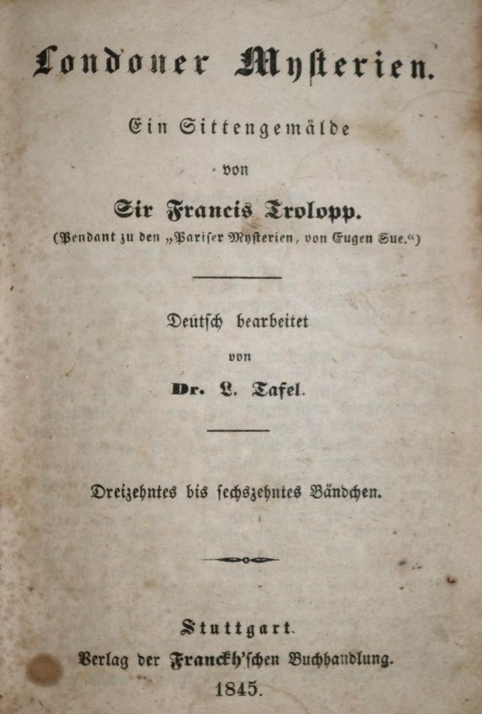 Große Abbildung Nr.1: 136-890 Trolopp,F. (d.i. P.Feval).: (Kultur- und Sittengeschichte)