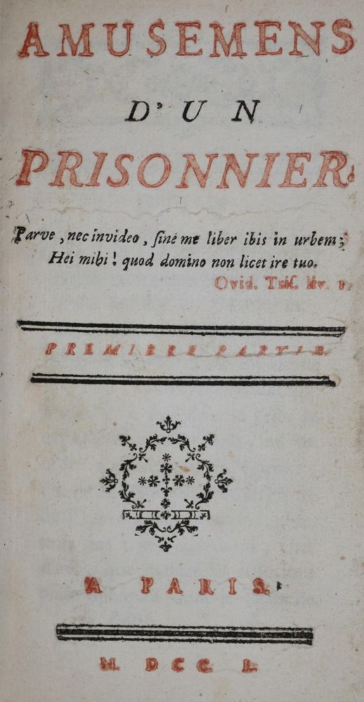 Große Abbildung Nr.1: 136-955 Amusemens: (Literatur und illustrierte Bücher bis 19.Jahrhundert)