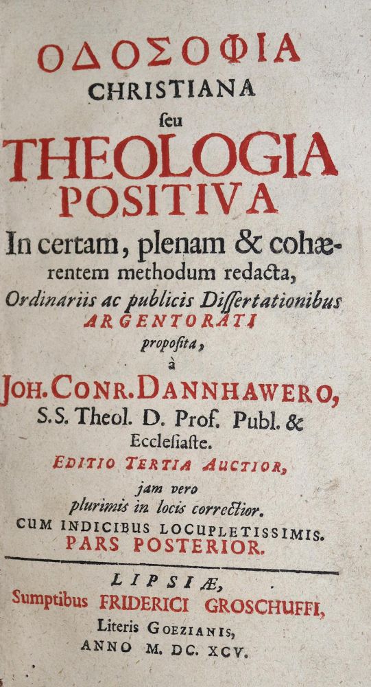 Große Abbildung Nr.1: 136-96 Dannhauer,J.C.: (Alte Drucke, Handschriften und Theologie)