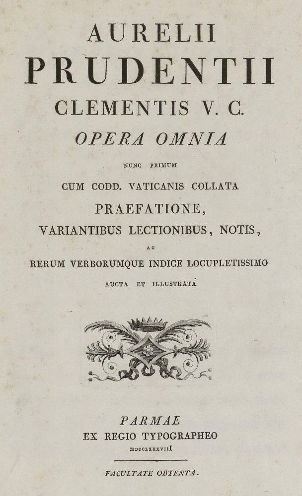 Große Abbildung Nr.1: 136-967 Prudentius (Aurelius P. Clemens).: (Bodoni)