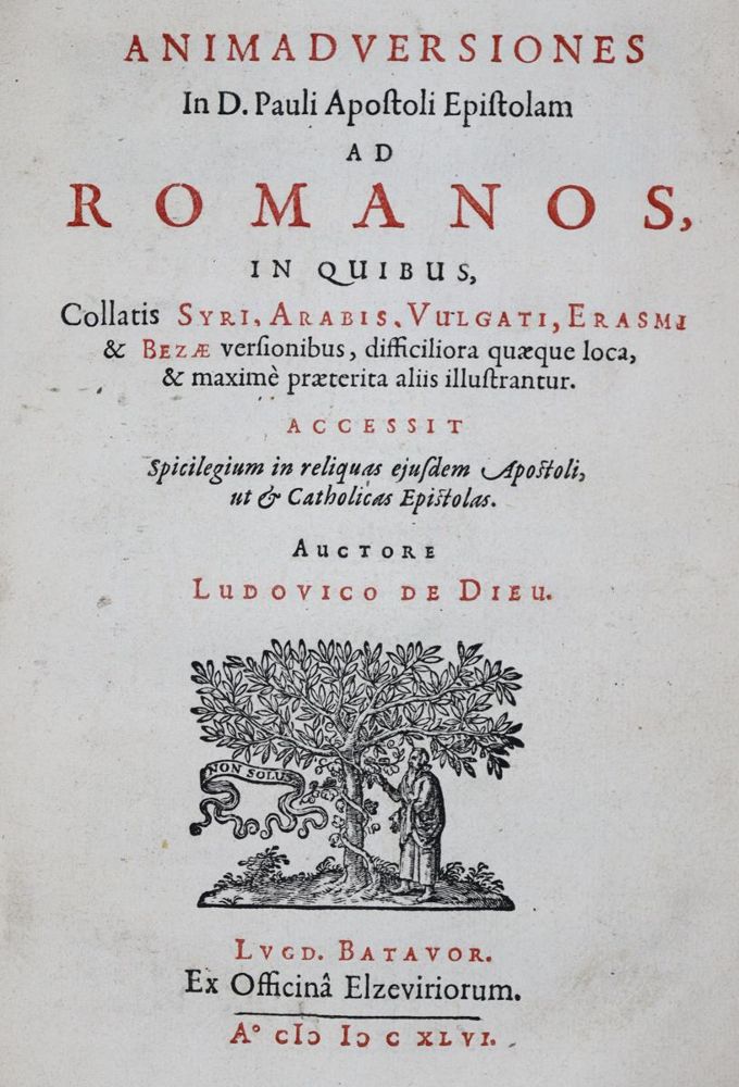 Große Abbildung Nr.1: 136-97 Dieu,L.de.: (Alte Drucke, Handschriften und Theologie)