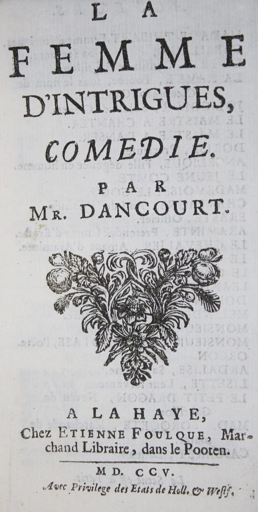 Große Abbildung Nr.1: 136-981 Dancourt,(F.C.).: (Literatur und illustrierte Bücher bis 19.Jahrhundert)