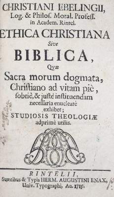 Bild Nr.1: 136-101 Ebeling,C.: (Alte Drucke, Handschriften und Theologie)