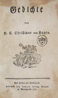 Bild Nr.1: 136-1027 Hagen,H.E.C.v.: (Literatur und illustrierte Bücher bis 19.Jahrhundert)