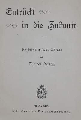 Bild Nr.1: 136-1039 Hertzka,Th.: (Literatur und illustrierte Bücher bis 19.Jahrhundert)
