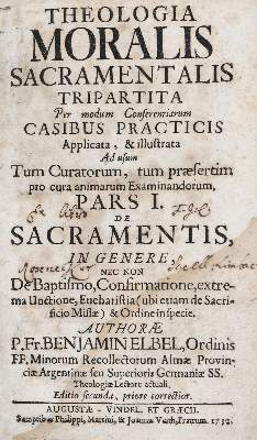 Bild Nr.2: 136-108 Elbel,B.: (Alte Drucke, Handschriften und Theologie)