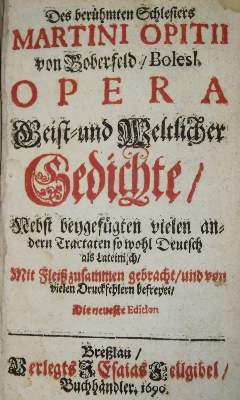 Bild Nr.1: 136-1107 Opitz,M.: (Literatur und illustrierte Bücher bis 19.Jahrhundert)