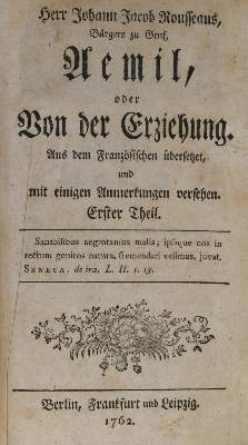 Bild Nr.1: 136-1125 Rousseau,J.J.: (Literatur und illustrierte Bücher bis 19.Jahrhundert)
