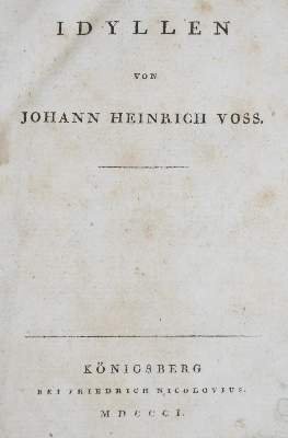 Bild Nr.1: 136-1156 Voss,J.H.: (Literatur und illustrierte Bücher bis 19.Jahrhundert)
