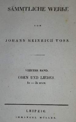 Bild Nr.2: 136-1157 Voss,J.H.: (Literatur und illustrierte Bücher bis 19.Jahrhundert)