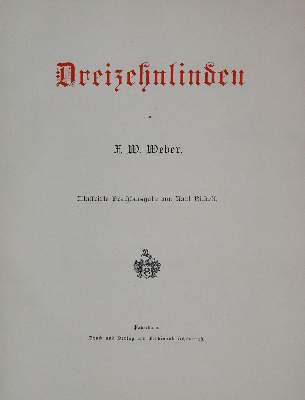 Bild Nr.4: 136-1158 Weber,F.W.: (Literatur und illustrierte Bücher bis 19.Jahrhundert)