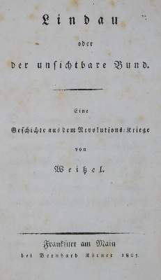 Bild Nr.1: 136-1160 Weitzel,(J.I.).: (Literatur und illustrierte Bücher bis 19.Jahrhundert)