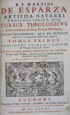 Bild Nr.1: 136-118 Esparza Artieda,M.de.: (Alte Drucke, Handschriften und Theologie)