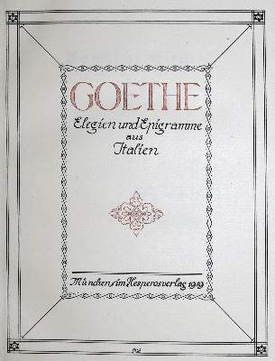 Bild Nr.1: 136-1241 Goethe,J.W.v.: (Literatur und illustrierte Bücher 20.Jahrhundert - Alte Literatur in modernen Ausgaben)