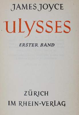 Bild Nr.1: 136-1271 Joyce,J.: (Literatur und illustrierte Bücher 20.Jahrhundert - Alte Literatur in modernen Ausgaben)