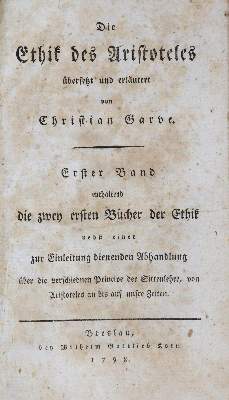 Bild Nr.1: 136-140 Garve,C.: (Alte Drucke, Handschriften und Theologie)