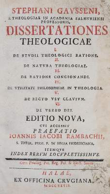 Bild Nr.1: 136-141 Gaussen,S.: (Alte Drucke, Handschriften und Theologie)