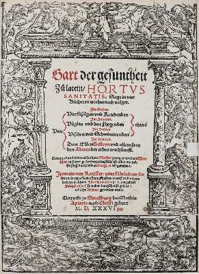 Bild Nr.1: 136-1418 Gart der Gesuntheit: (Botanik, Kräuterbücher)