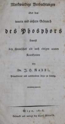 Bild Nr.1: 136-1500 Robbi,J H.: (Medizin, Phosphor)