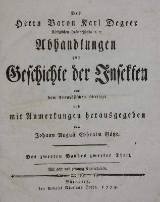 Bild Nr.2: 136-1544 De Geer,C.: (Zoologie, Insekten)