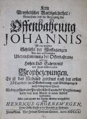 Bild Nr.1: 136-155 Groenewegen,H.: (Alte Drucke, Handschriften und Theologie)