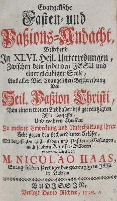 Bild Nr.1: 136-156 Haas,N.: (Alte Drucke, Handschriften und Theologie)