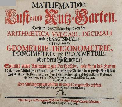Bild Nr.2: 136-1672 (Rost,J.L.).: (Verschiedene Gebiete - Varia, Mathematik)